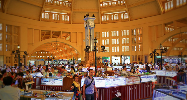 Chợ Phsar Thom Thmei - điểm mua sắm và du lịch tại Campuchia | địa điểm du  lịch